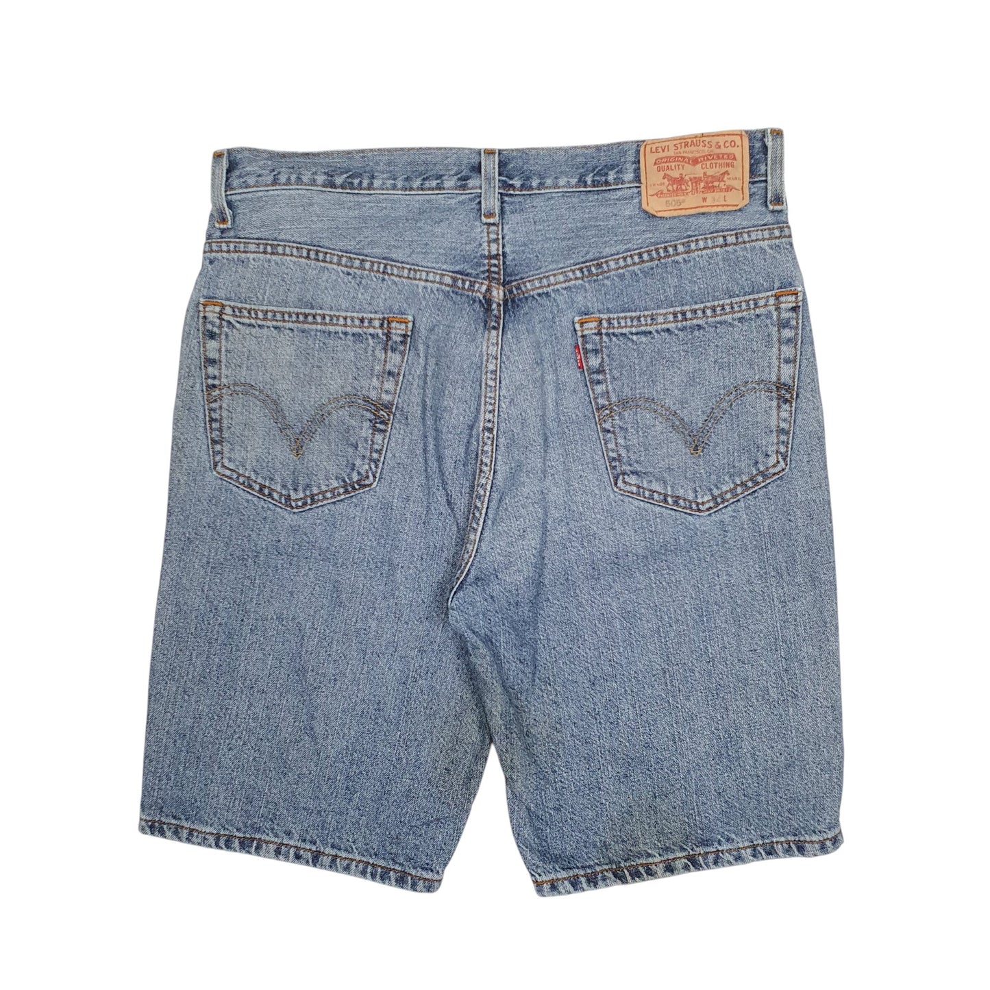 Mens Blue Levis 505  Shorts