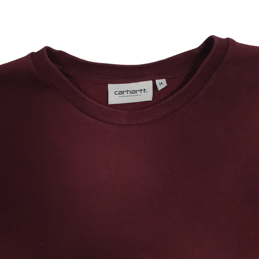Womens Burgundy Carhartt WIP Chase Sweat Crewneck Jumper