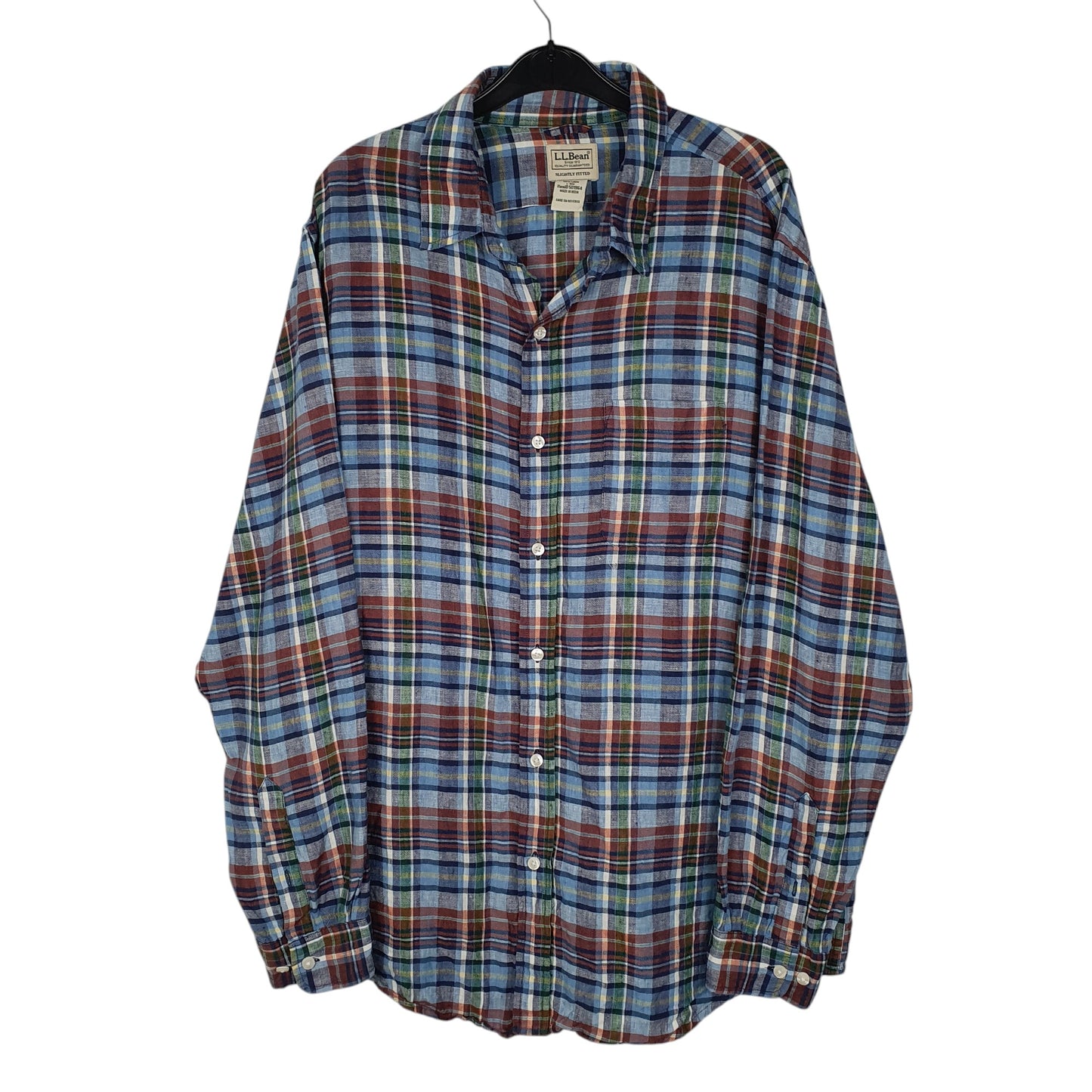 Mens Blue L.L.Bean  Long Sleeve Shirt
