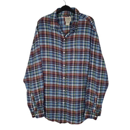 Mens Blue L.L.Bean  Long Sleeve Shirt