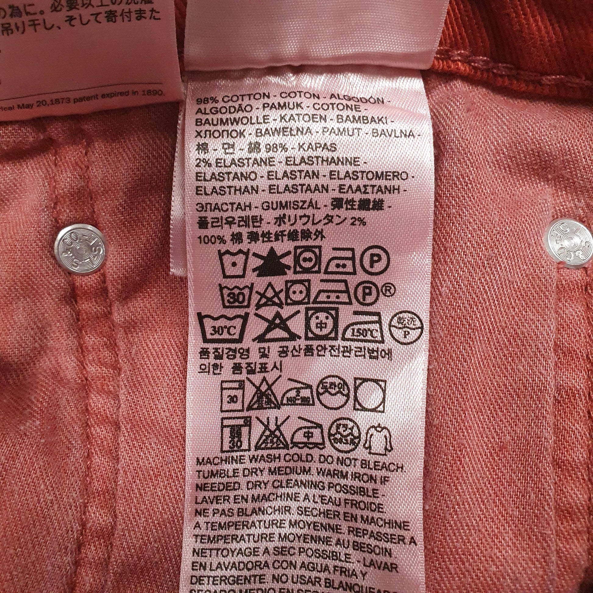 Mens Red Levis   Jeans