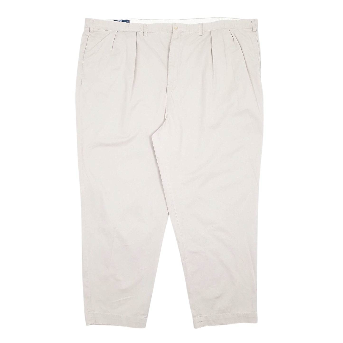 Mens Grey Polo Ralph Lauren Big Andrew Pant Pleated Chino Trousers