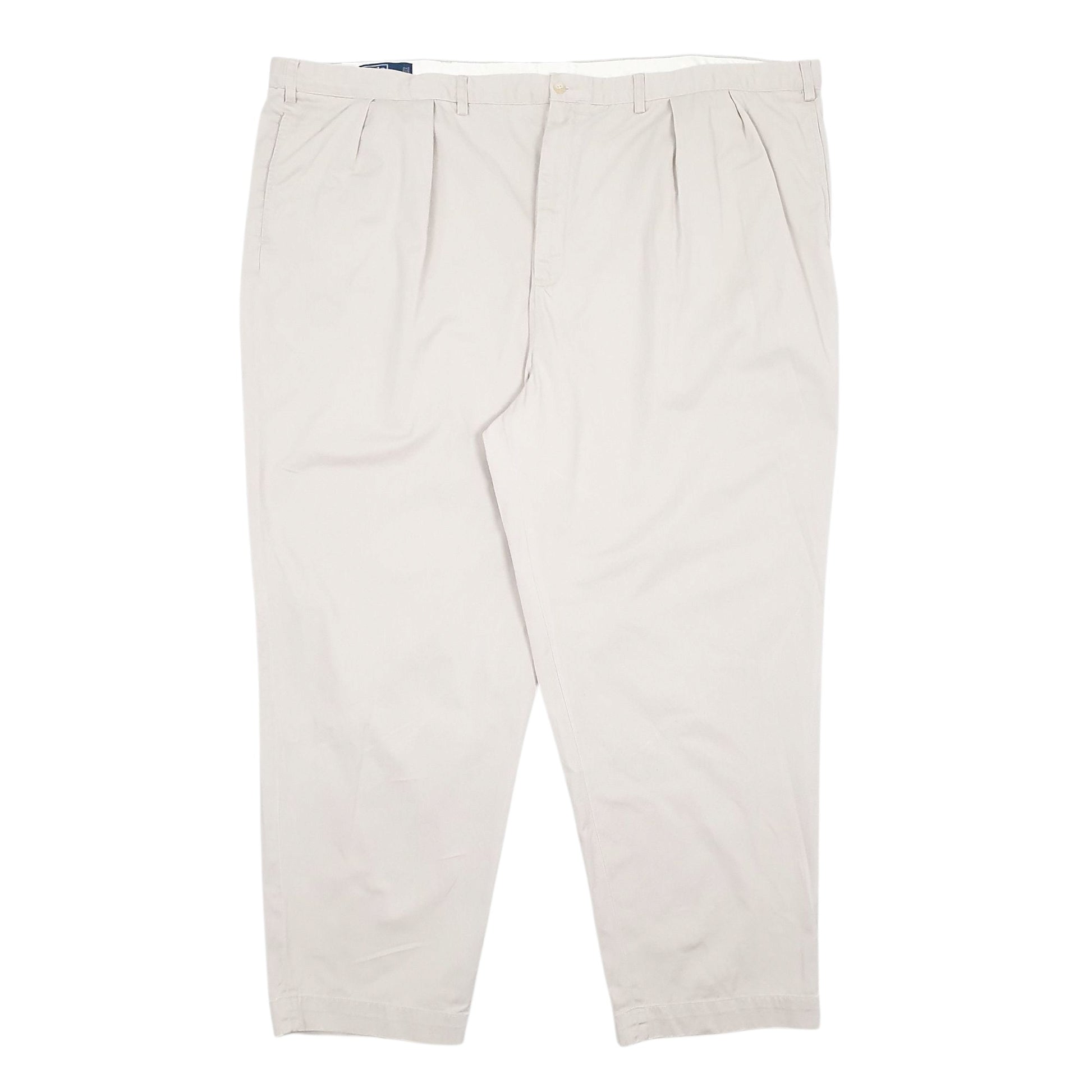 Mens Grey Polo Ralph Lauren Big Andrew Pant Pleated Chino Trousers