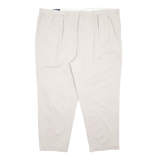 Mens Grey Polo Ralph Lauren Big Andrew Pant Pleated Chino Trousers