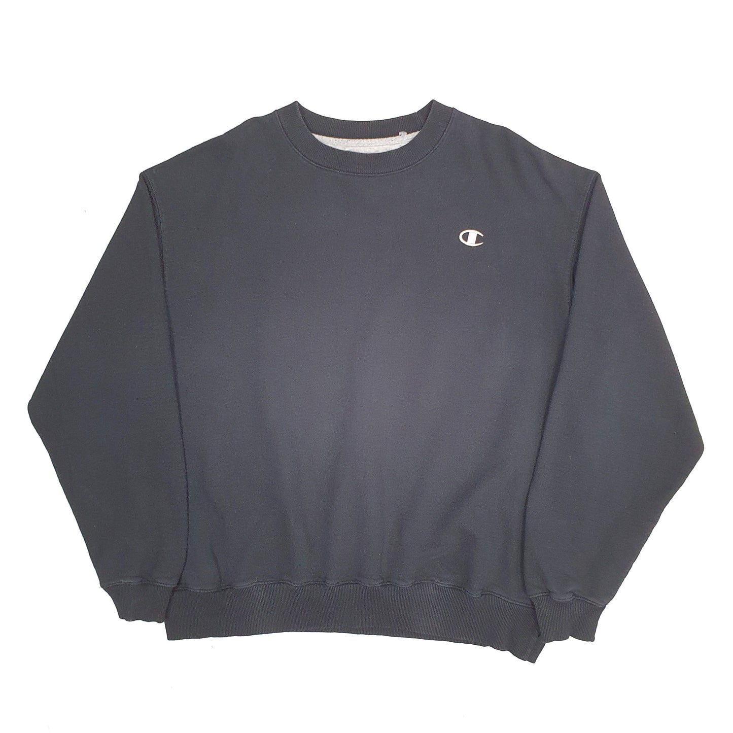 Mens Black Champion  Crewneck Jumper