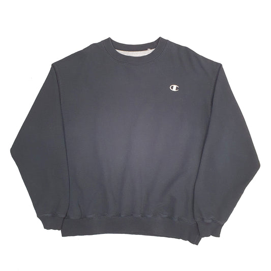 Mens Black Champion  Crewneck Jumper