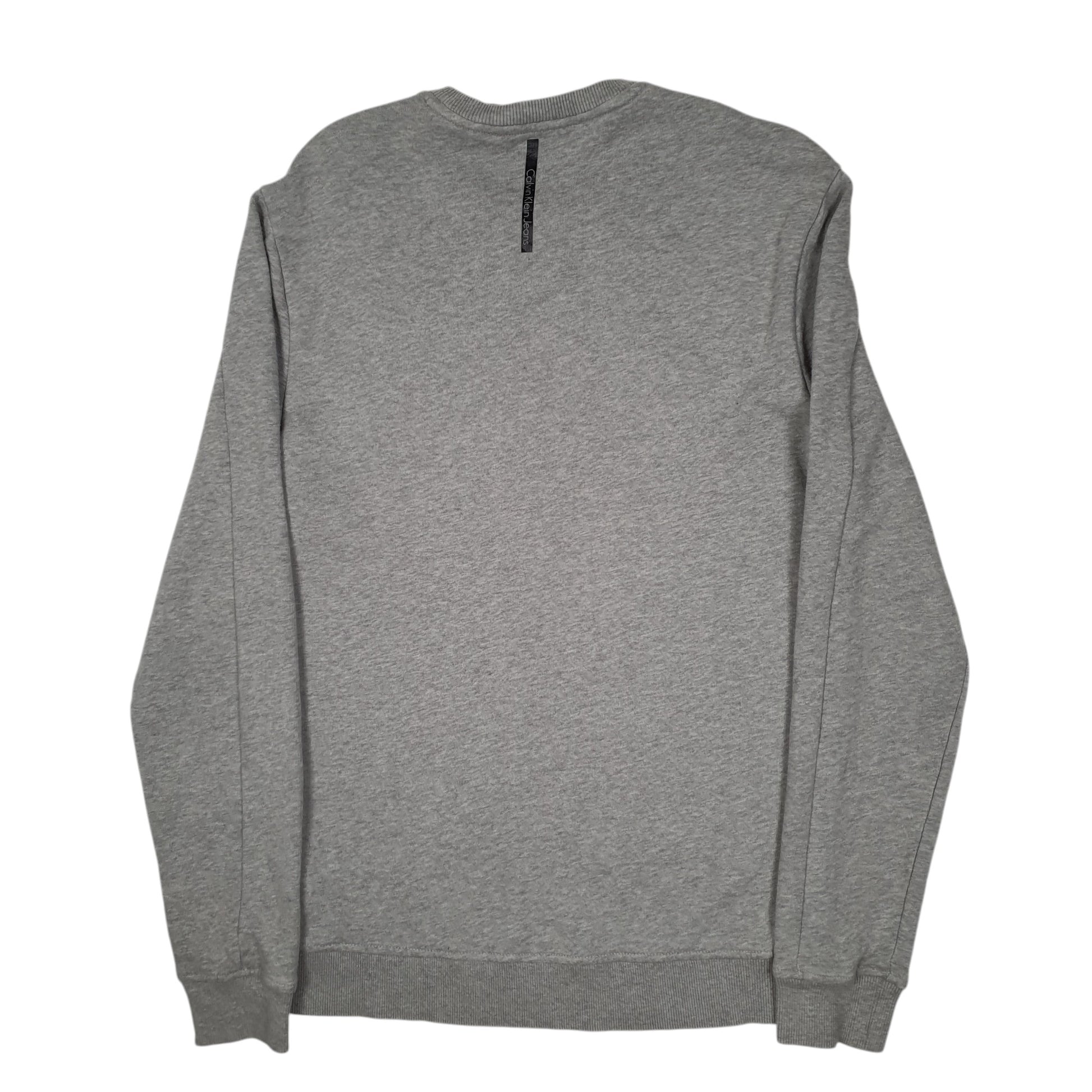 Mens Grey Calvin Klein  Crewneck Jumper