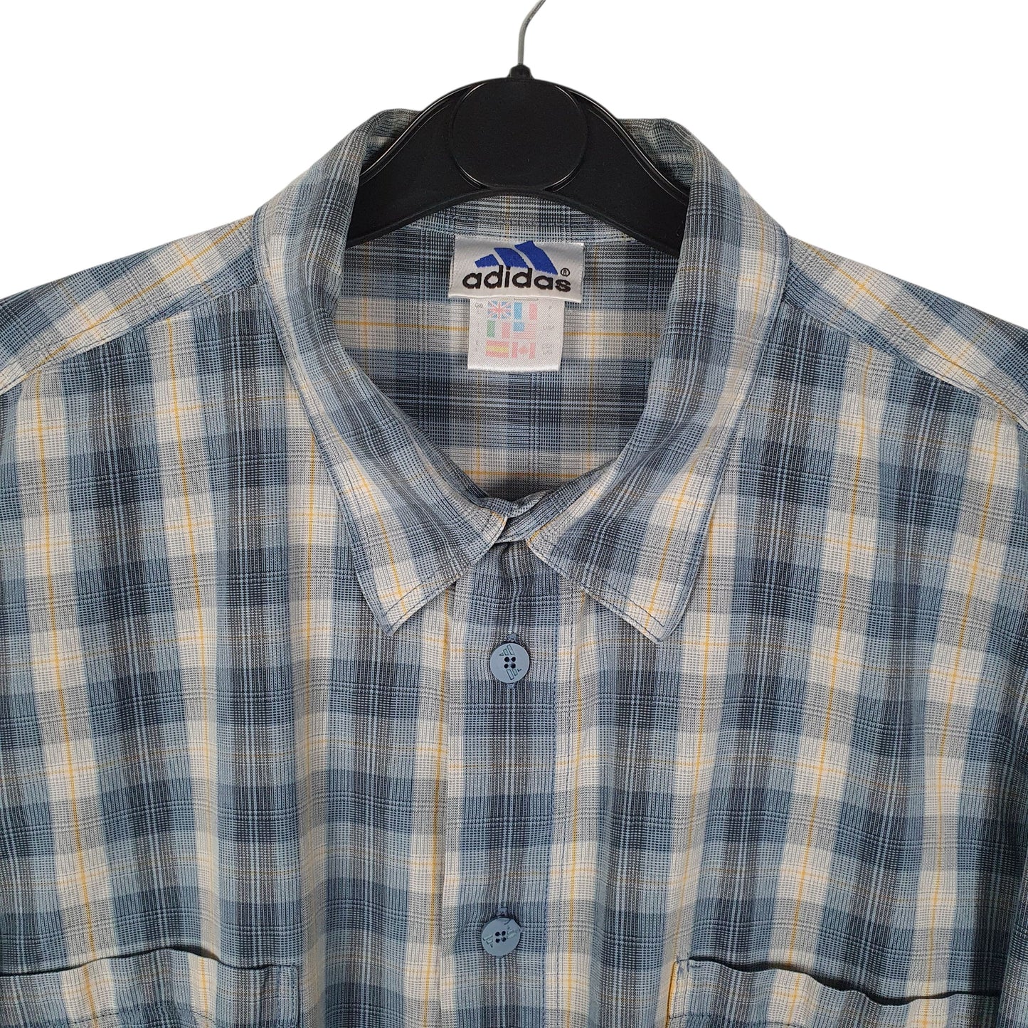 Mens Blue Adidas Adventure Vintage 90s  Shirt