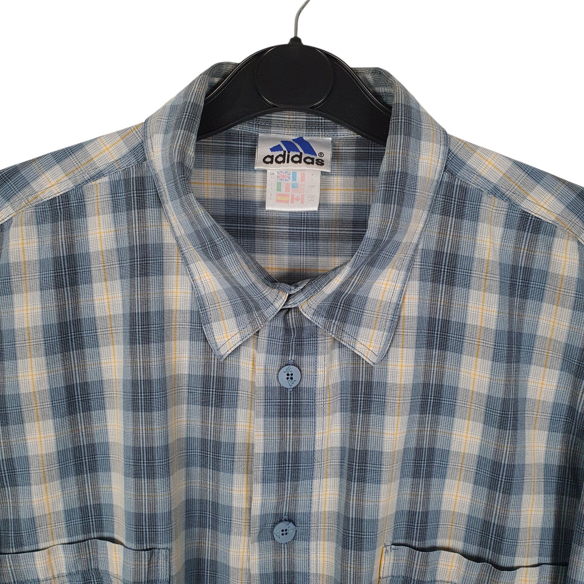 Mens Blue Adidas Adventure Vintage 90s  Shirt