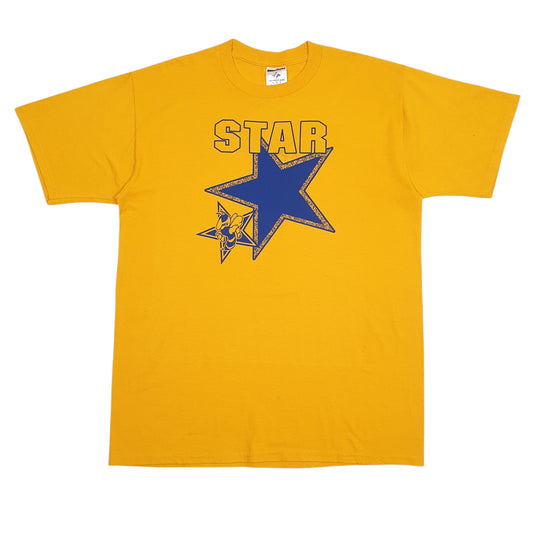 Mens Yellow Jerzees  Short Sleeve T Shirt