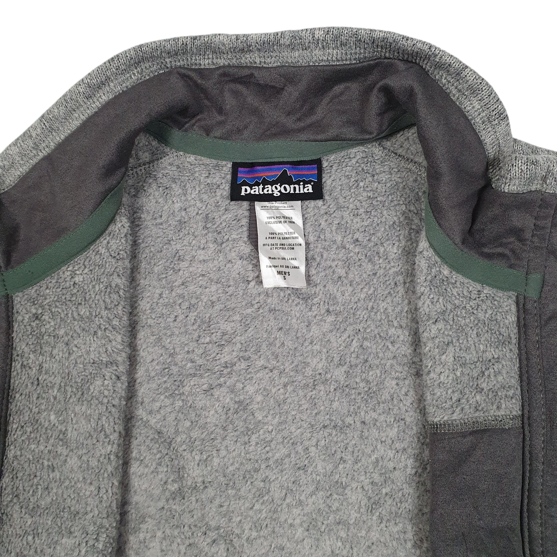 Mens Grey Patagonia Better Sweater Gilet Jumper