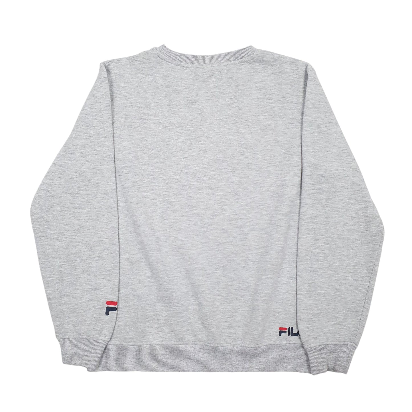 Mens Grey Fila Spellout Crewneck Jumper