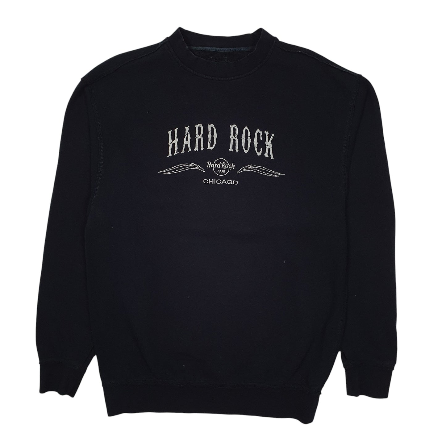 Mens Navy Hard Rock Cafe Chicago Crewneck Jumper