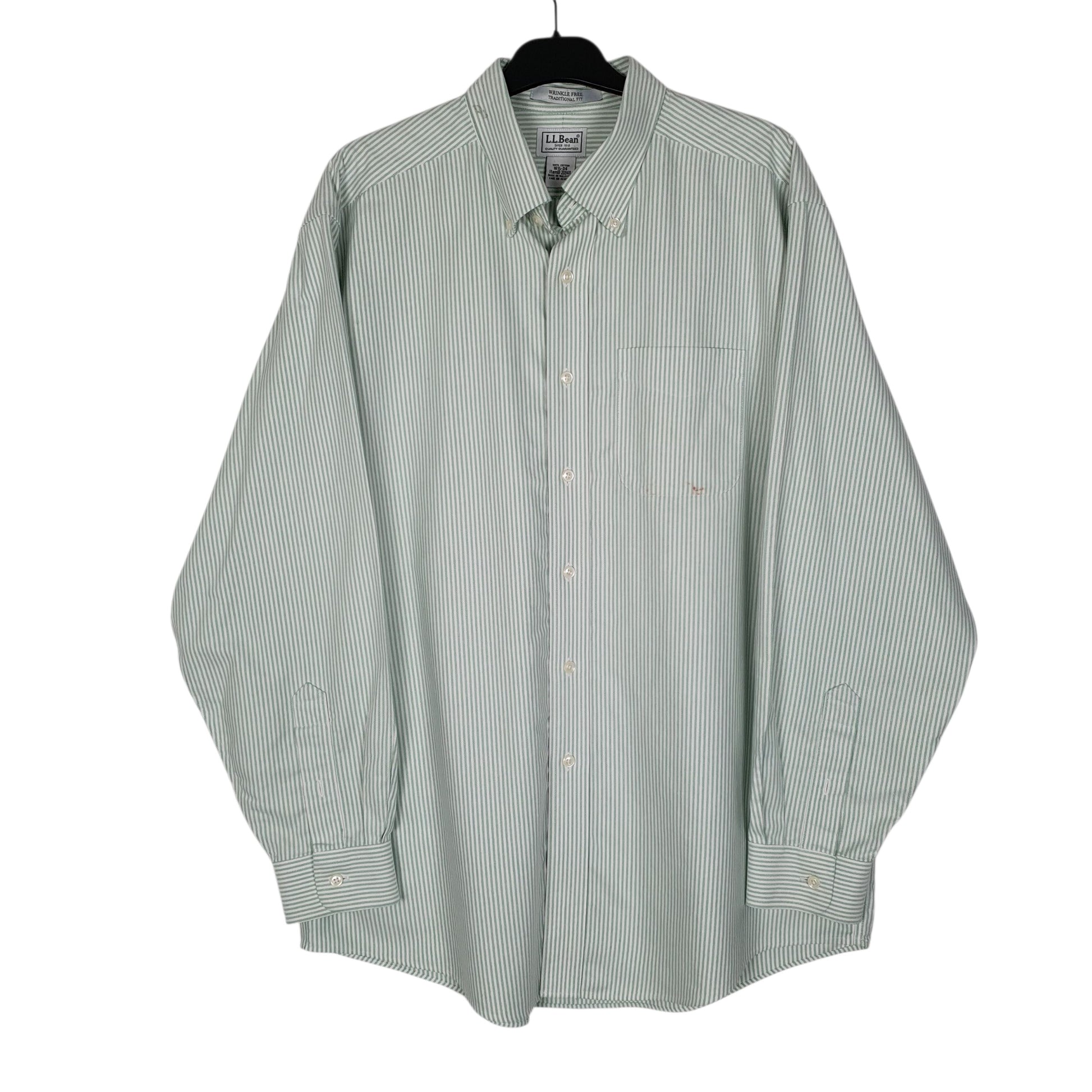 Mens Green L.L.Bean  Long Sleeve Shirt