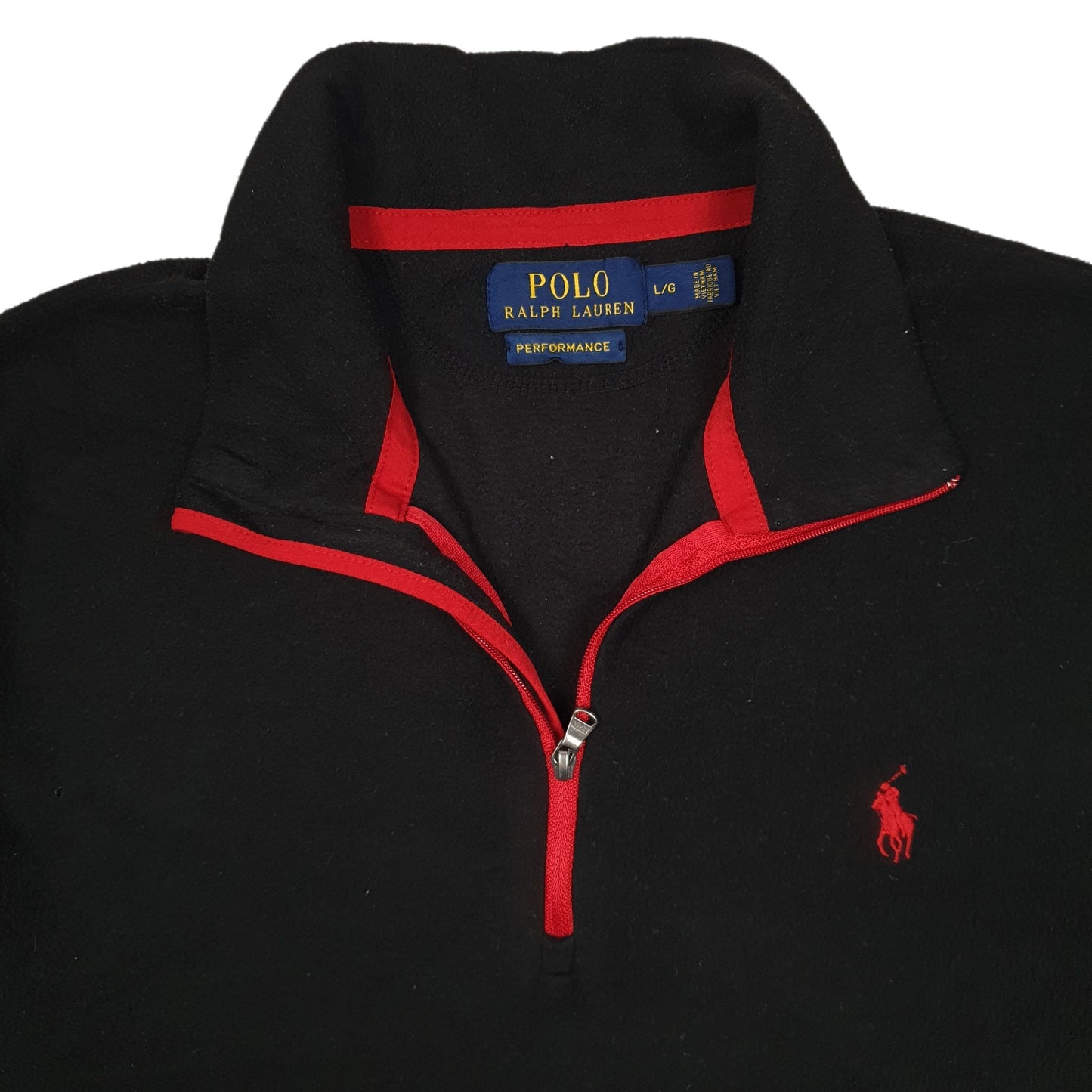Mens Black Polo Ralph Lauren Performance Quarter Zip Jumper