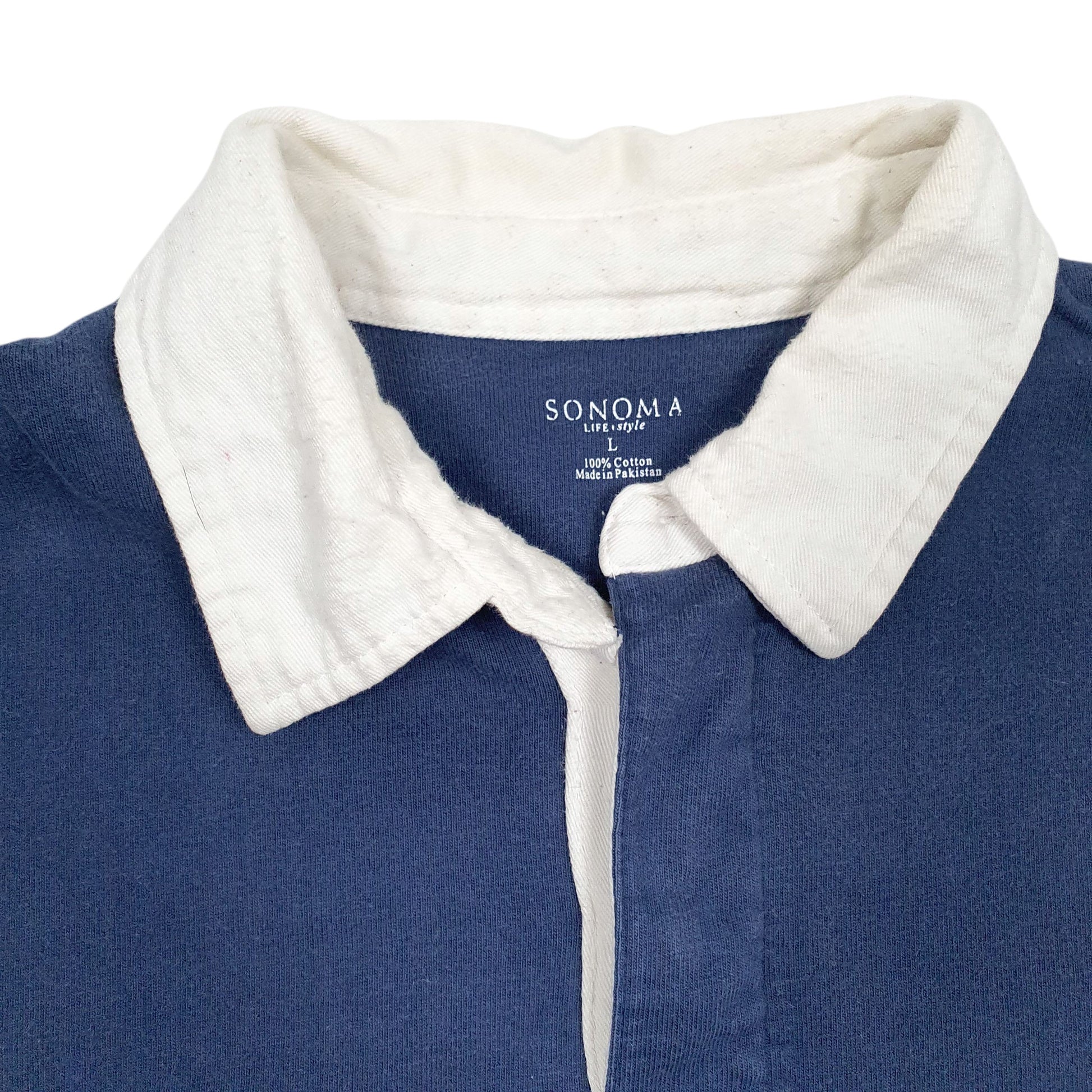Mens Blue Sonoma  Hoodie Polo Shirt