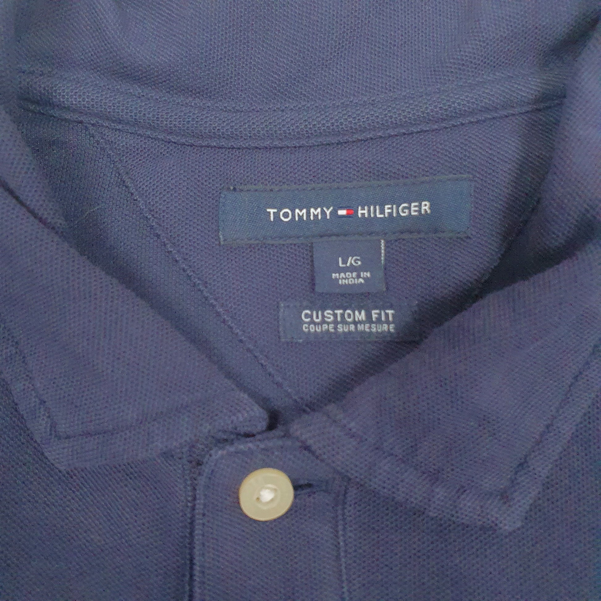 Mens Navy Tommy Hilfiger  Crewneck Polo Shirt