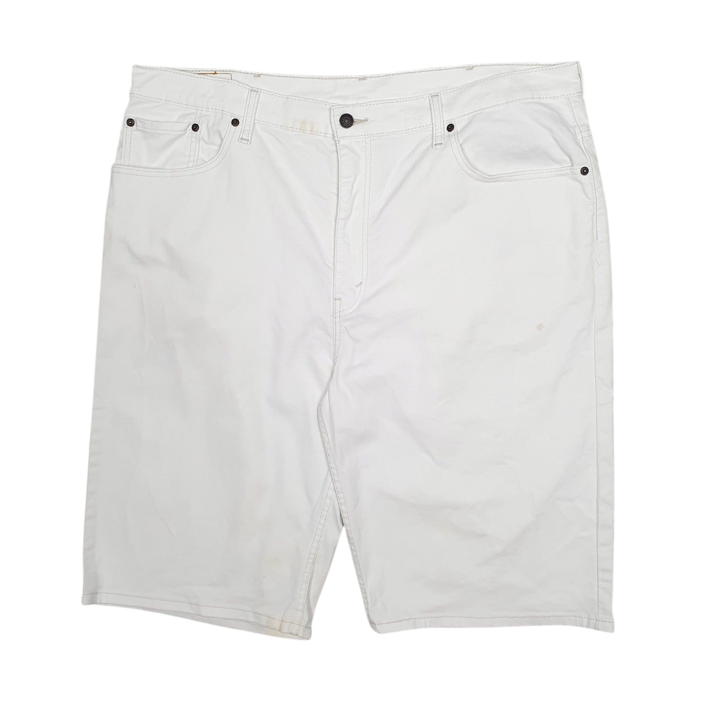 Mens White Levis 569 Denim Shorts