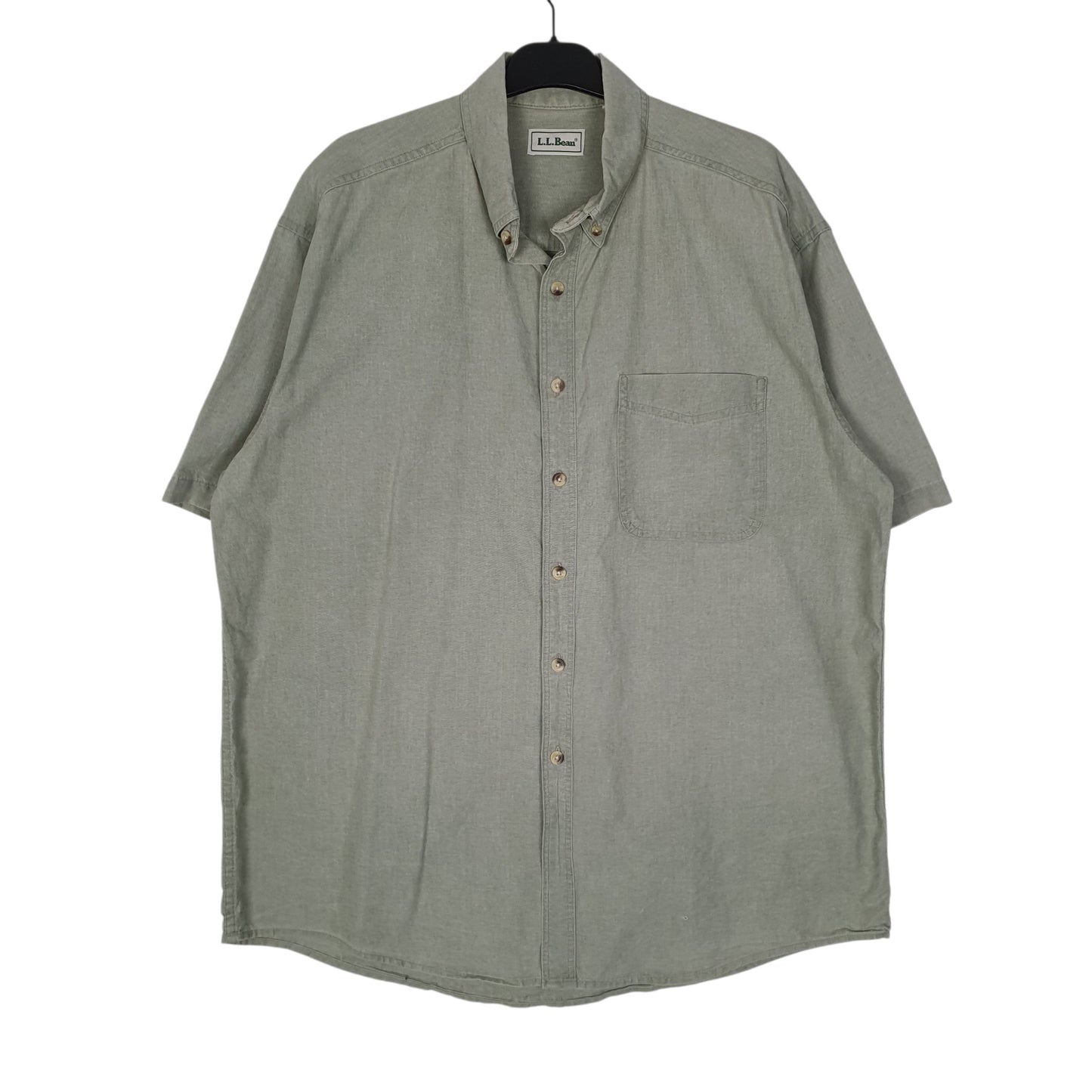 Mens Green L.L.Bean  Short Sleeve Shirt