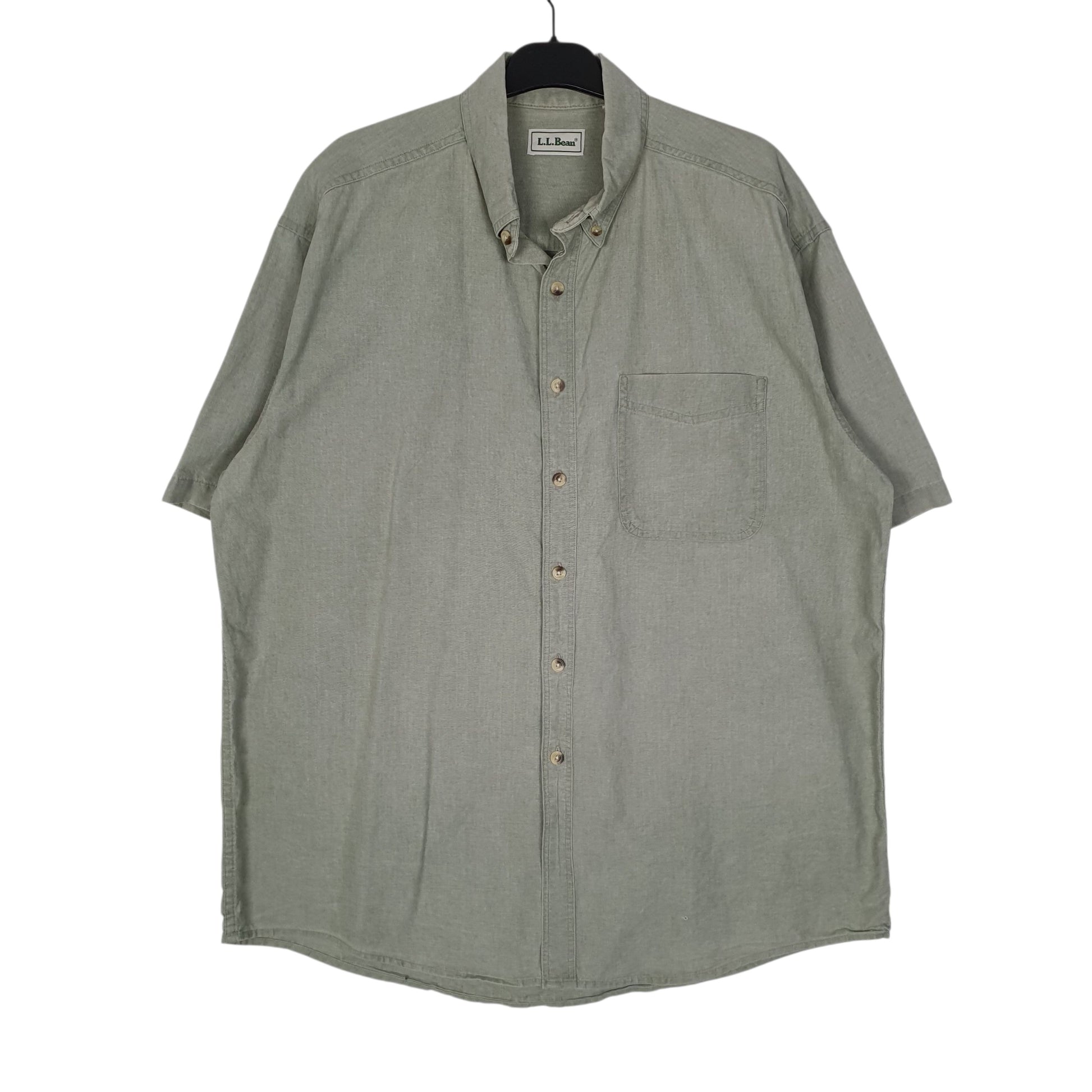 Mens Green L.L.Bean  Short Sleeve Shirt