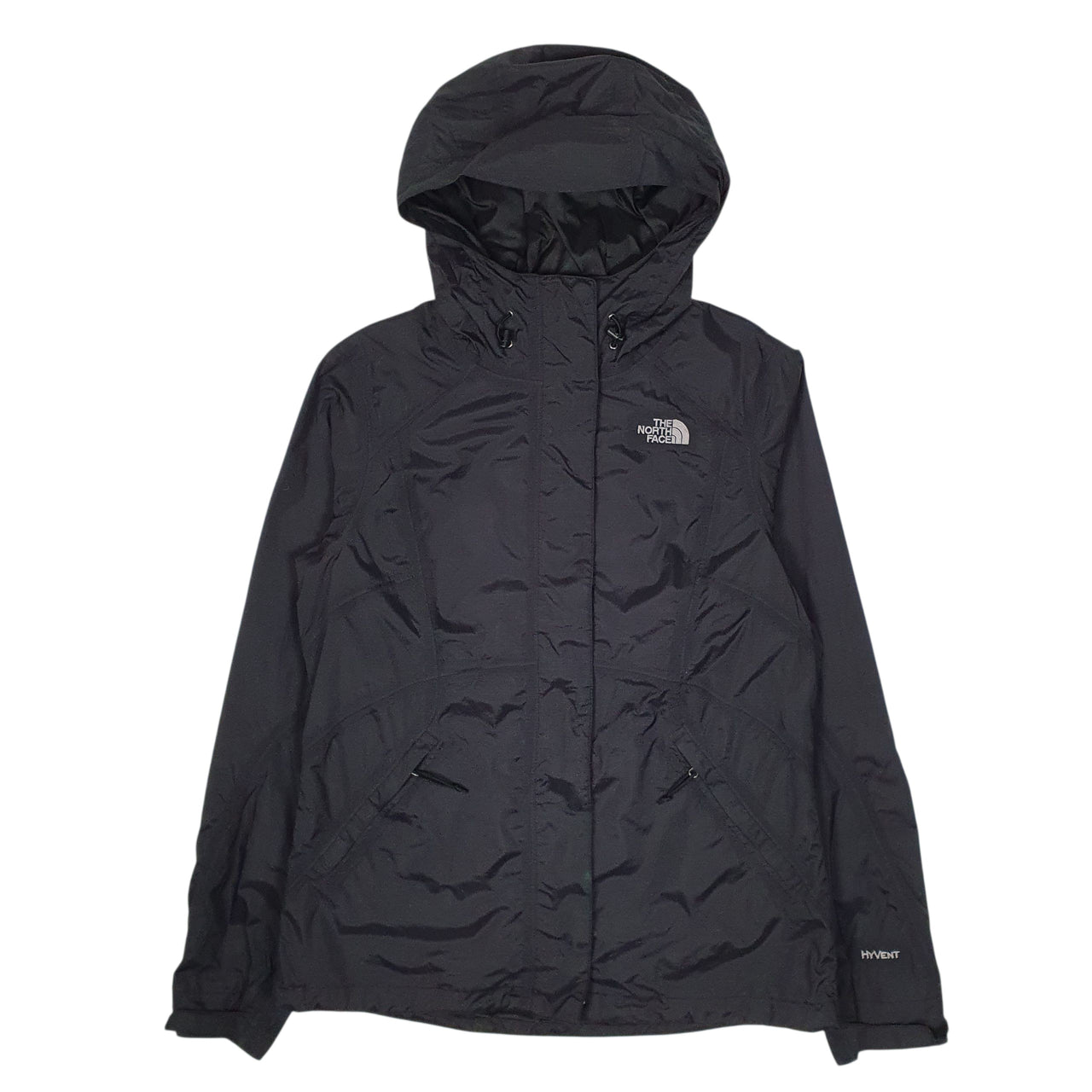 Womens Black The North Face Hyvent Crewneck Coat