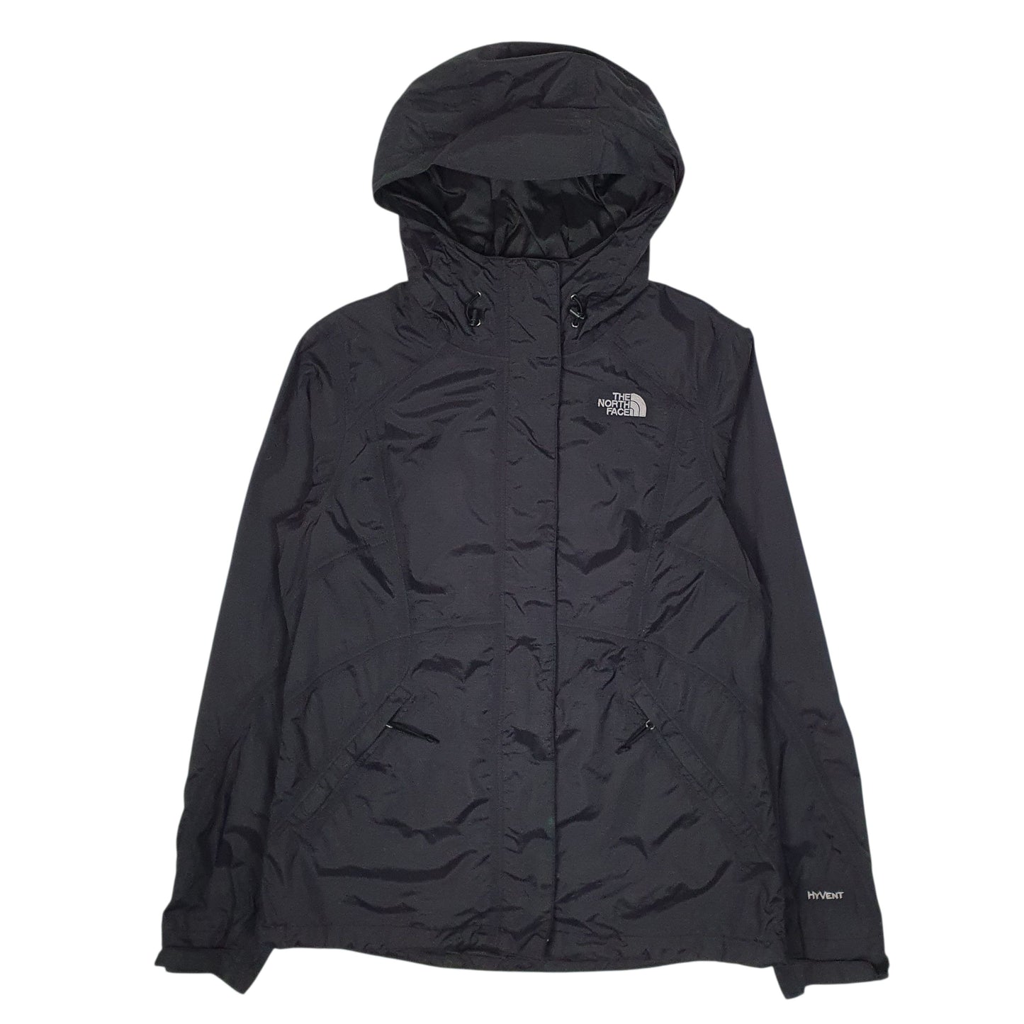 Womens Black The North Face Hyvent Crewneck Coat