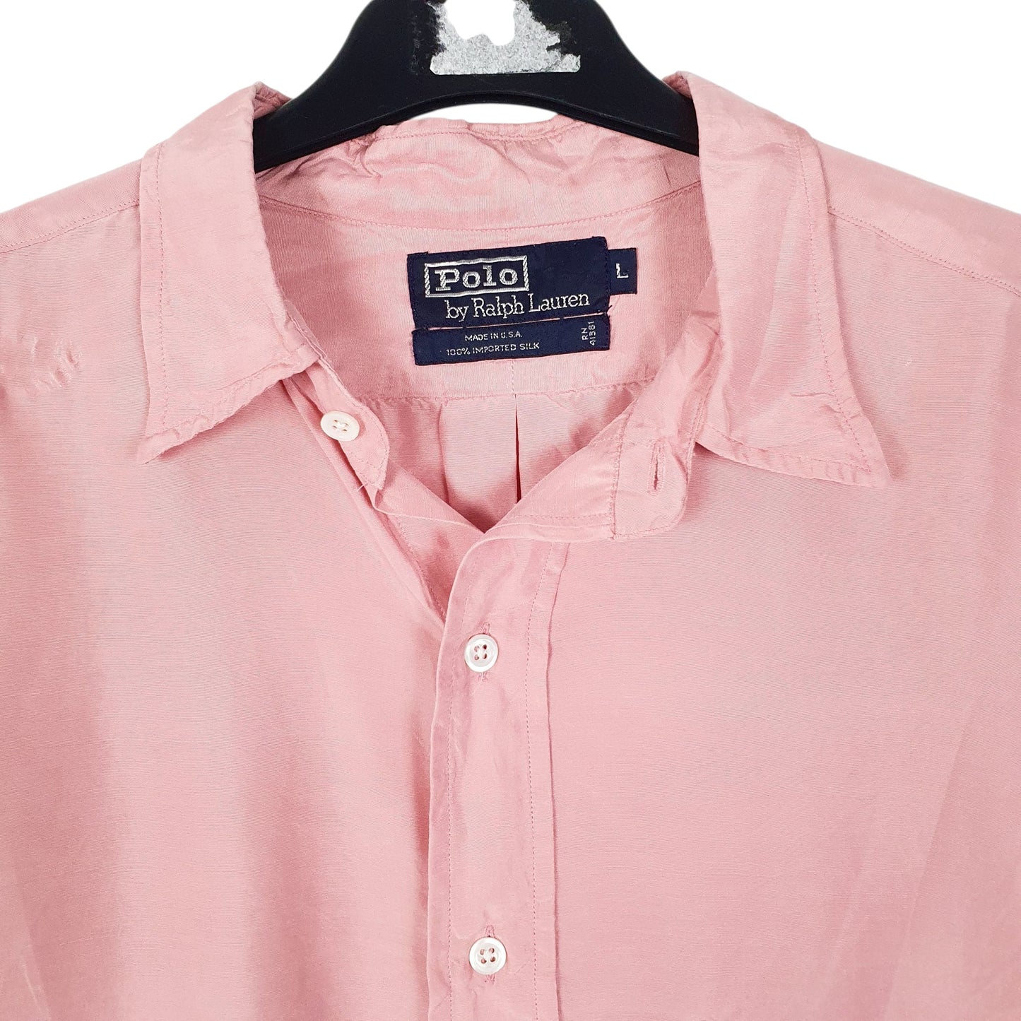 Mens Pink Polo Ralph Lauren Vintage Made In USA  Shirt