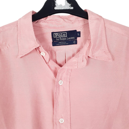 Mens Pink Polo Ralph Lauren Vintage Made In USA  Shirt