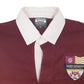 Mens Burgundy Barbarian Rugby Lightweight Crewneck Polo Shirt