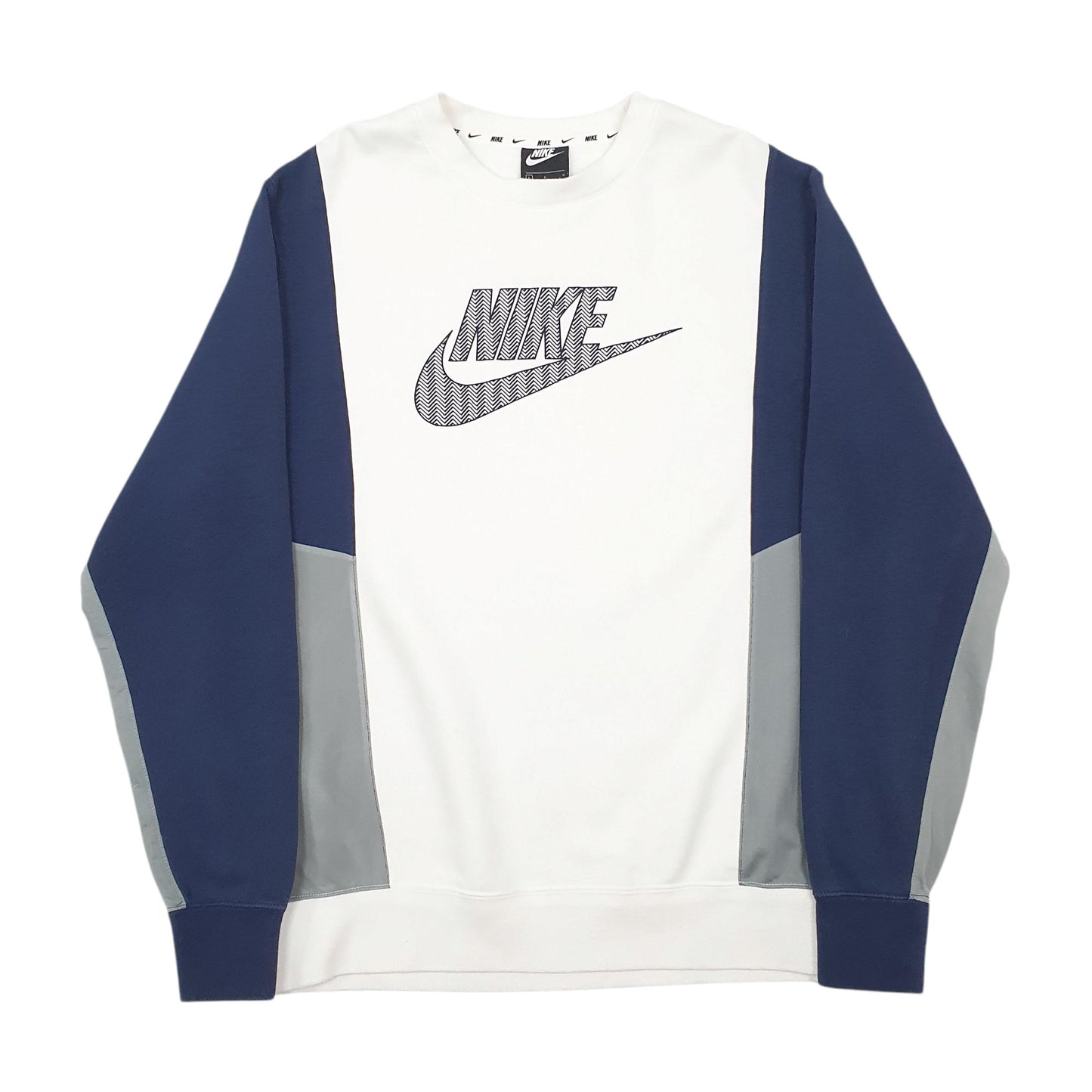 Mens White Nike  Crewneck Jumper
