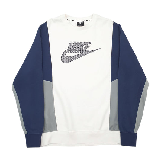 Mens White Nike  Crewneck Jumper