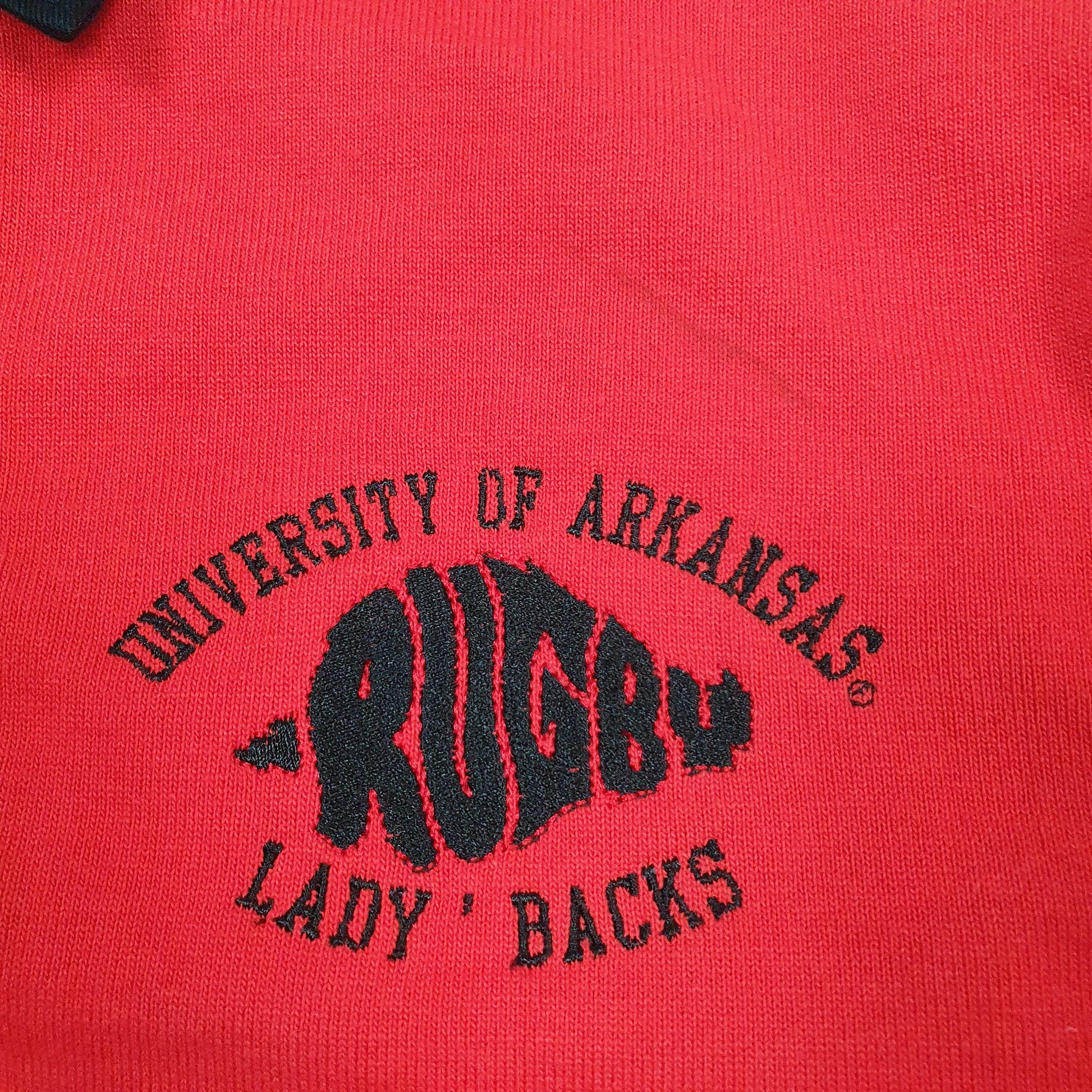 Mens Red Barbarian University of Arkansas  Polo Shirt