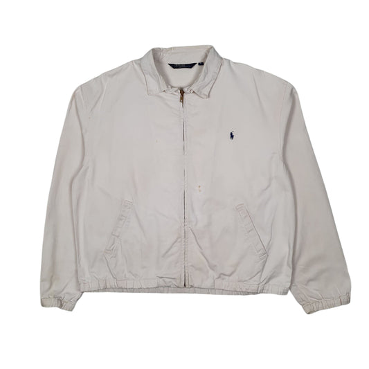 Mens White Polo Ralph Lauren Vintage 1980s Made In USA  Coat