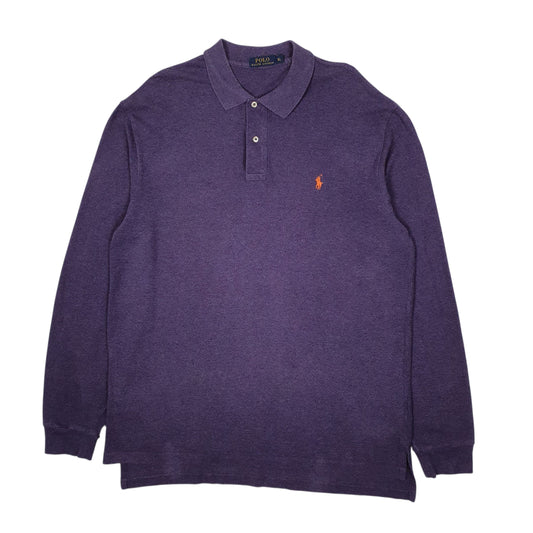 Mens Purple Polo Ralph Lauren  Long Sleeve Polo Shirt
