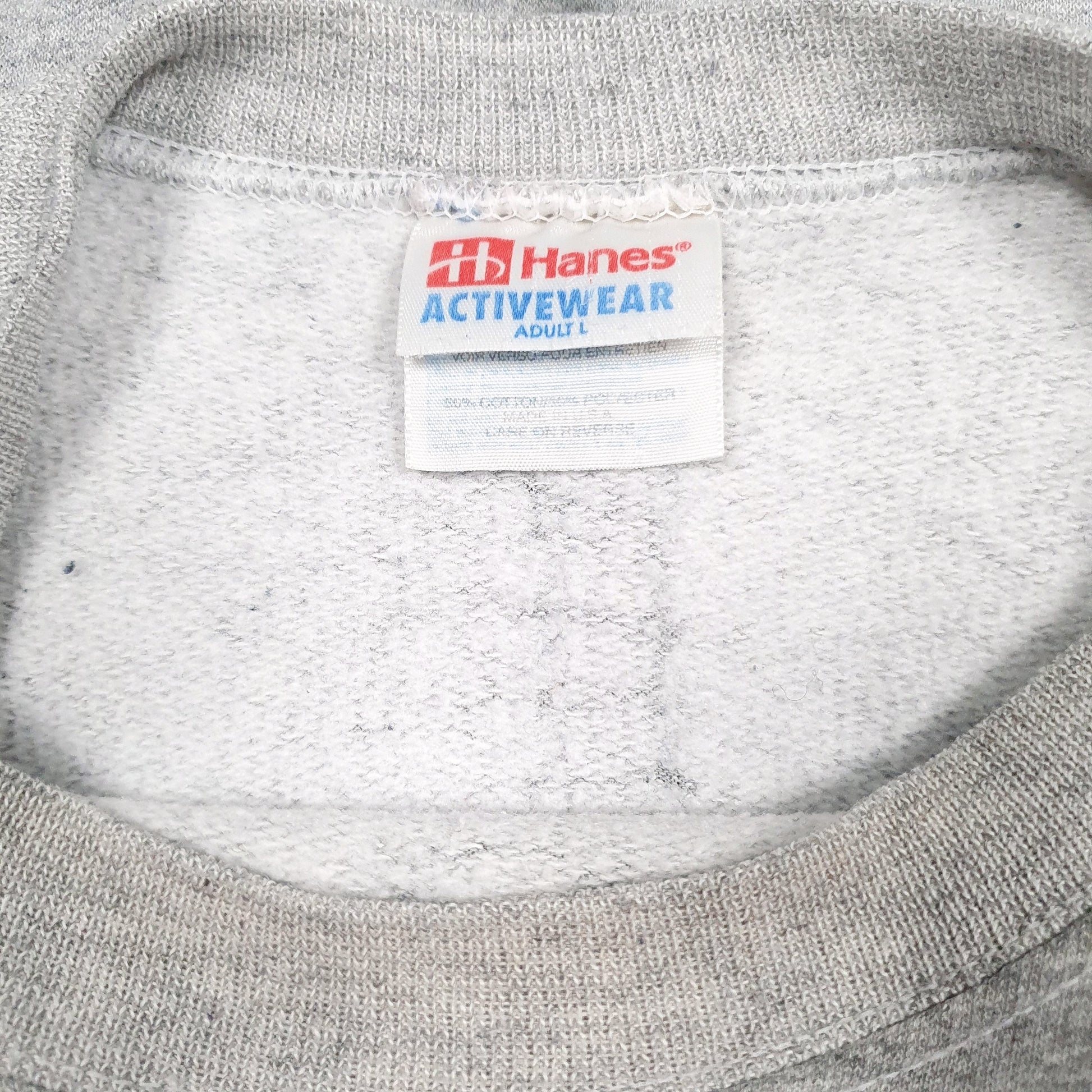 Mens Grey Hanes Vintage 90s Made In USA Crewneck Jumper