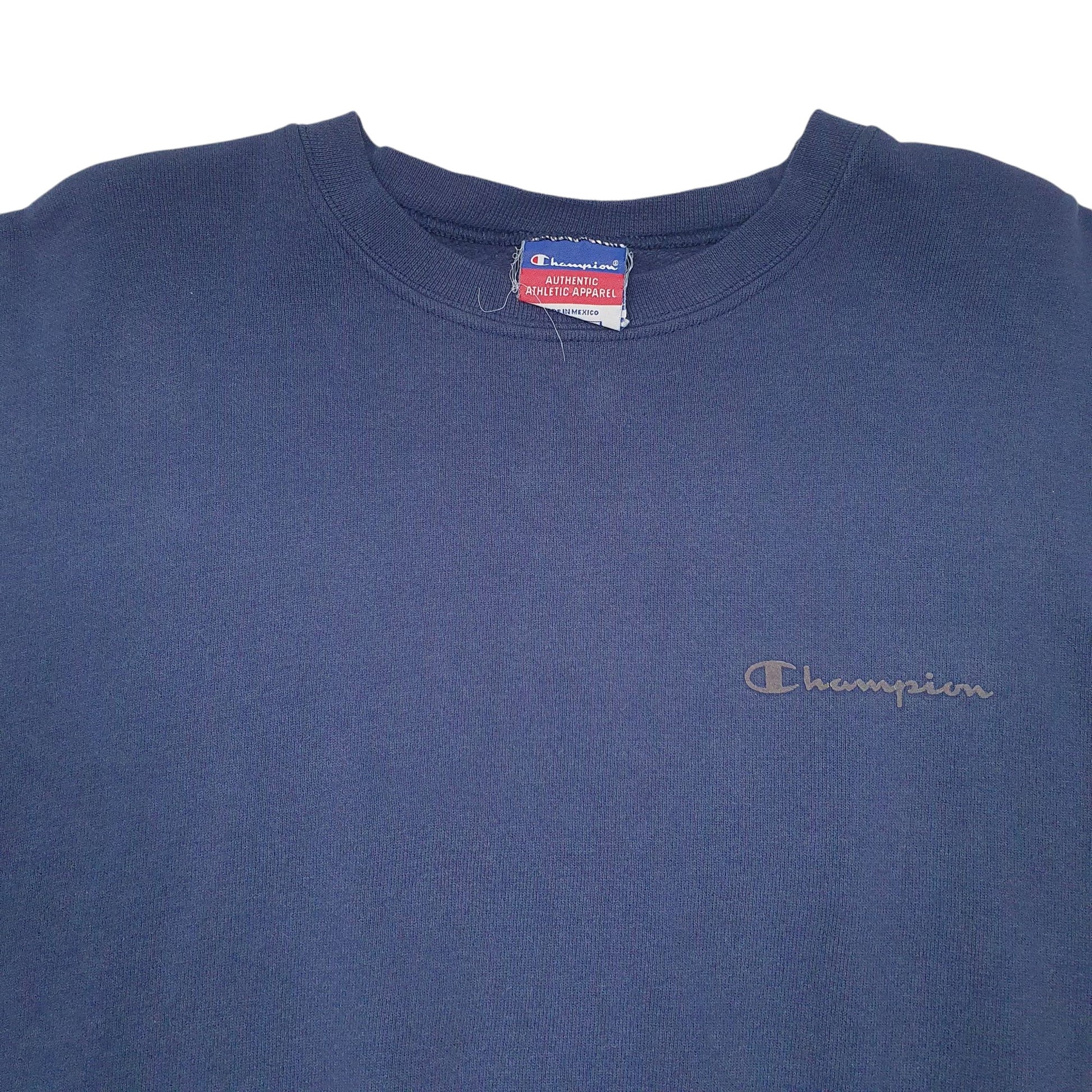 Mens Navy Champion Vintage 00s Crewneck Jumper