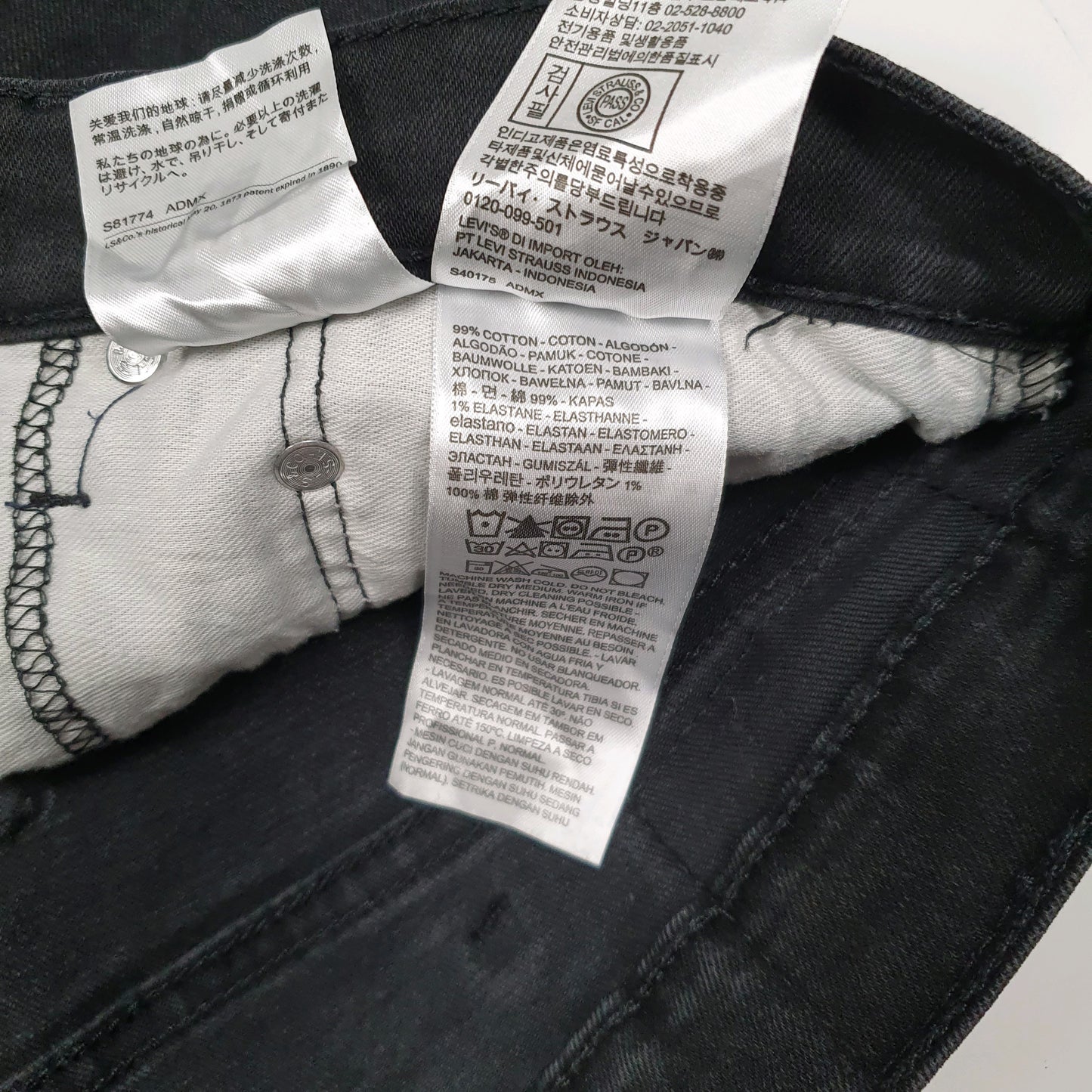 Mens Black Levis   Jeans