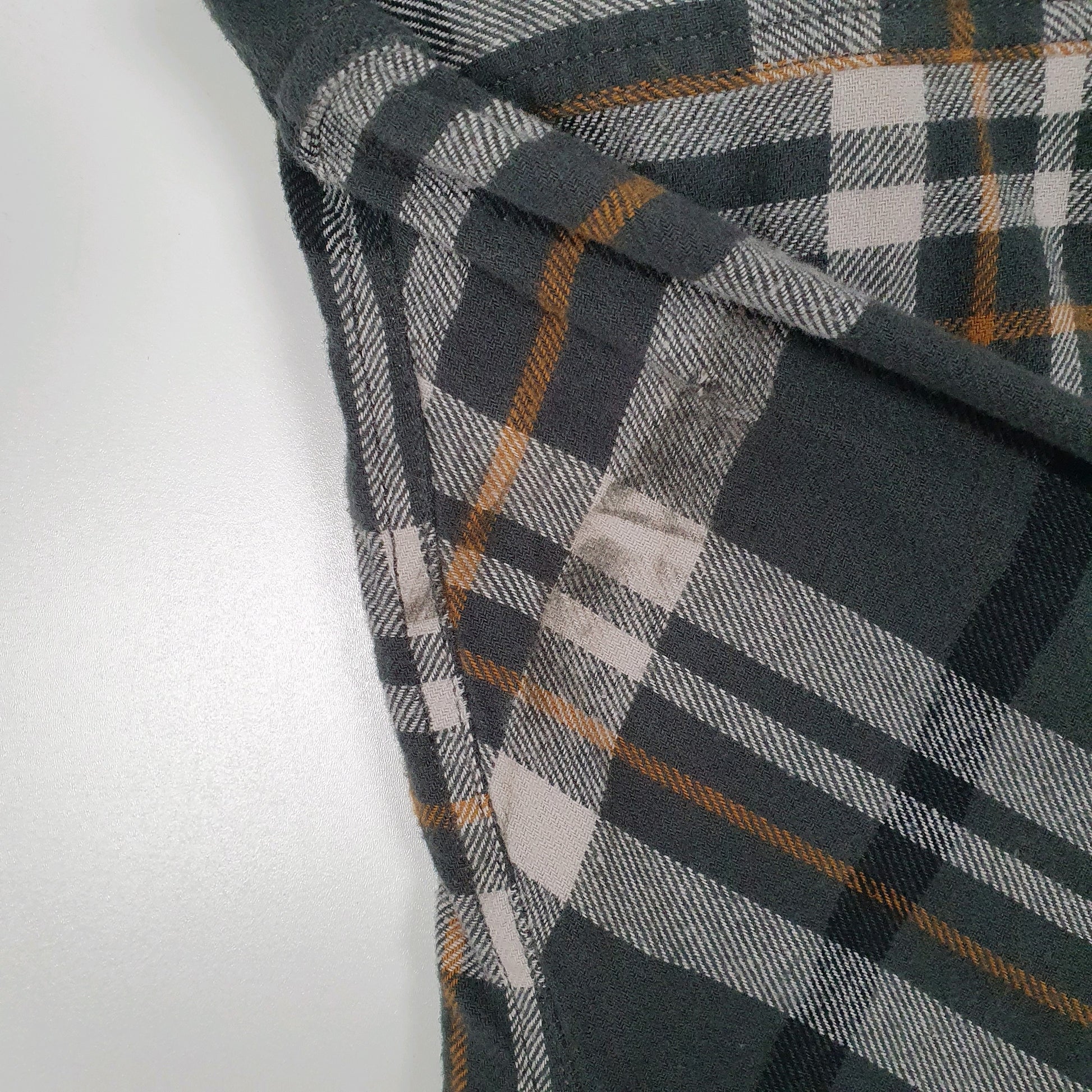 Mens Grey Woolrich Thick Flannel  Shirt