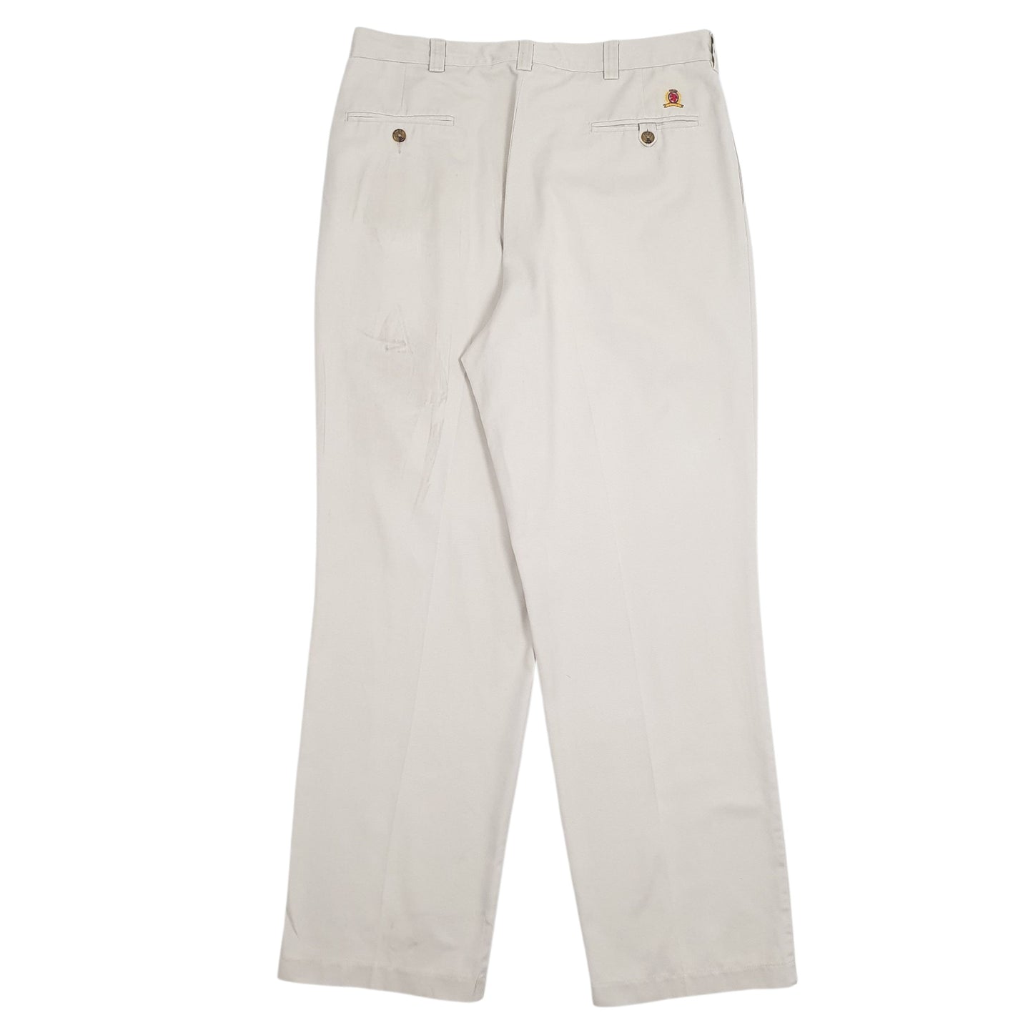 Mens Grey Tommy Hilfiger Pleated  Trousers