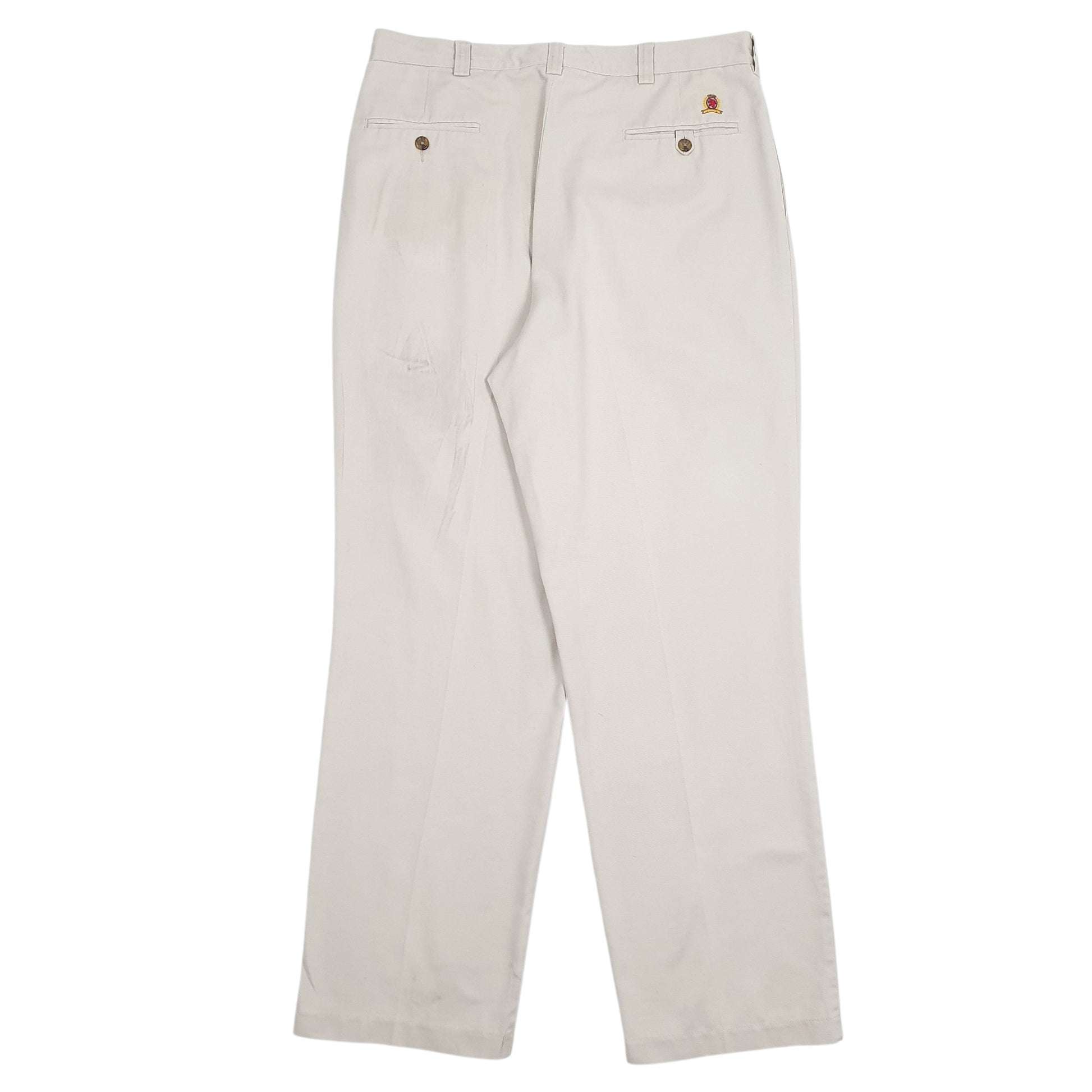 Mens Grey Tommy Hilfiger Pleated  Trousers