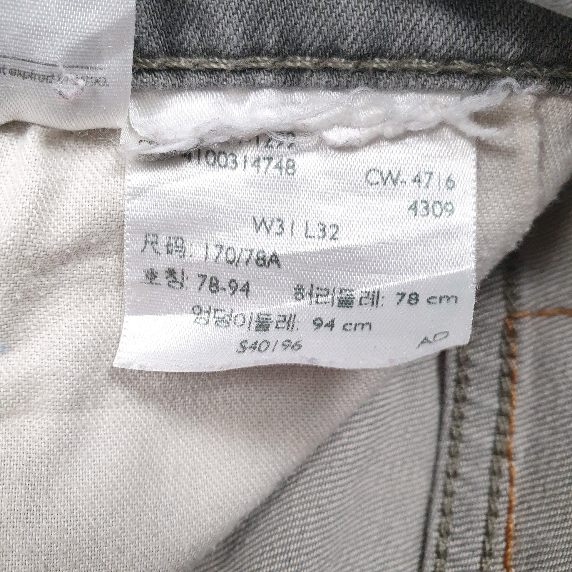 Mens Grey Levis   Jeans