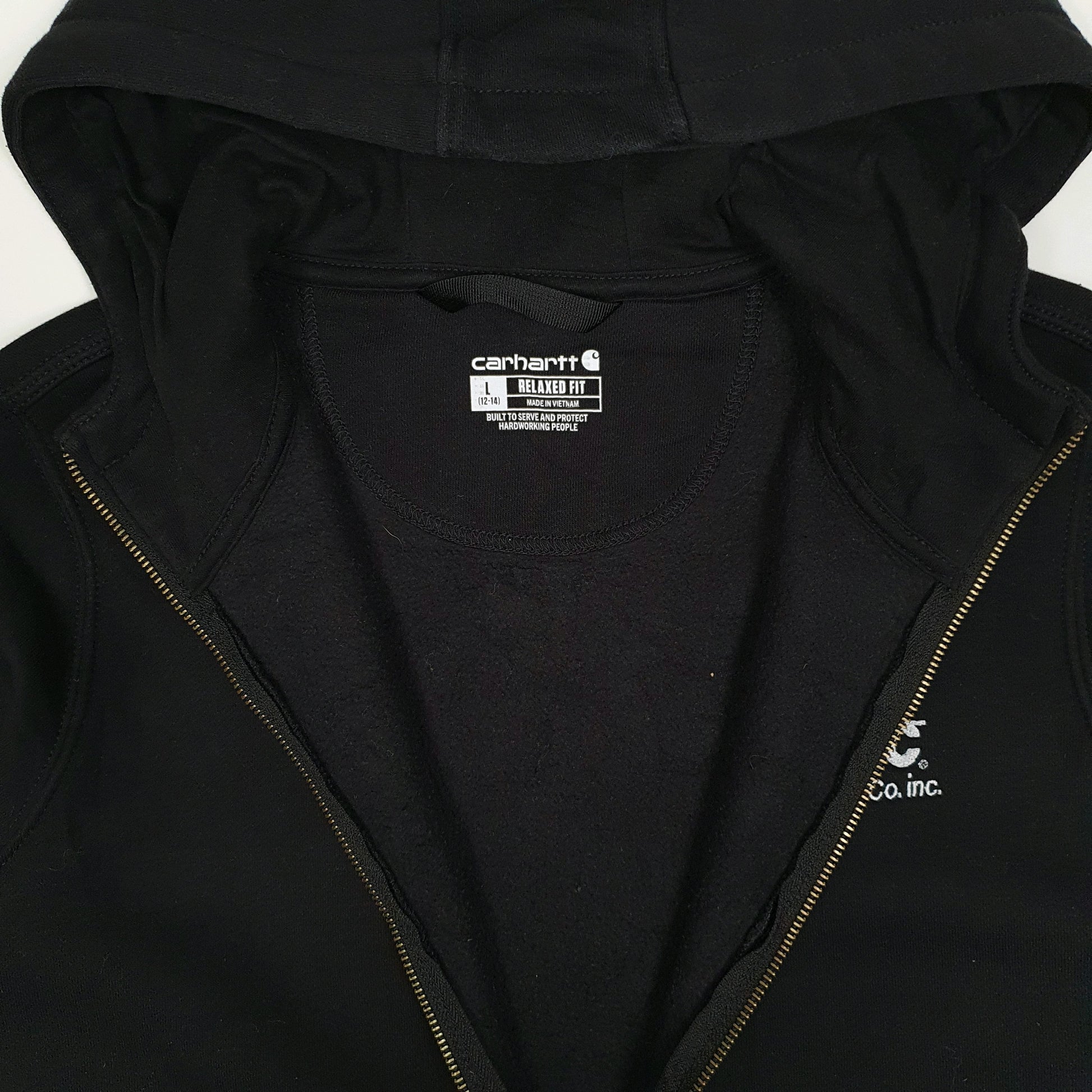 Womens Black Carhartt Hoodie Full Zip Jumper