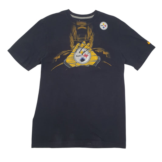Mens Black Nike NFL Pittsburgh Steelers Short Sleeve T Shirt