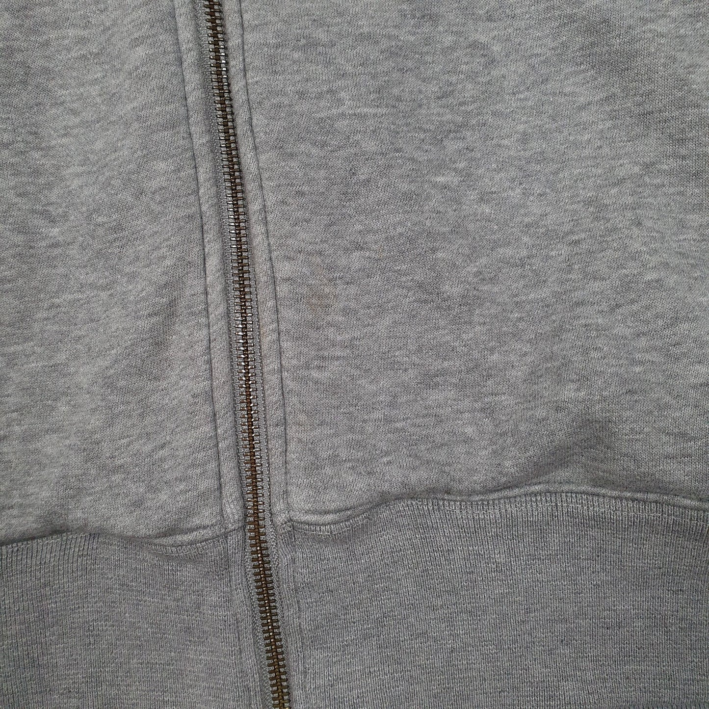 Mens Grey Nike Hoodie Vintage 2000s Full Zip Jumper