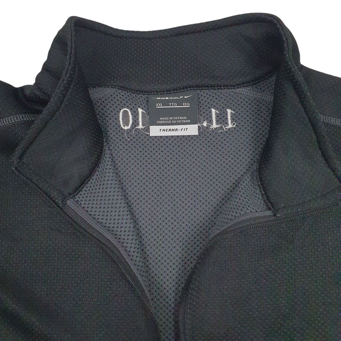 Mens Black Nike Golf Active Wear Therma-Fit Quarter Zip Jumper