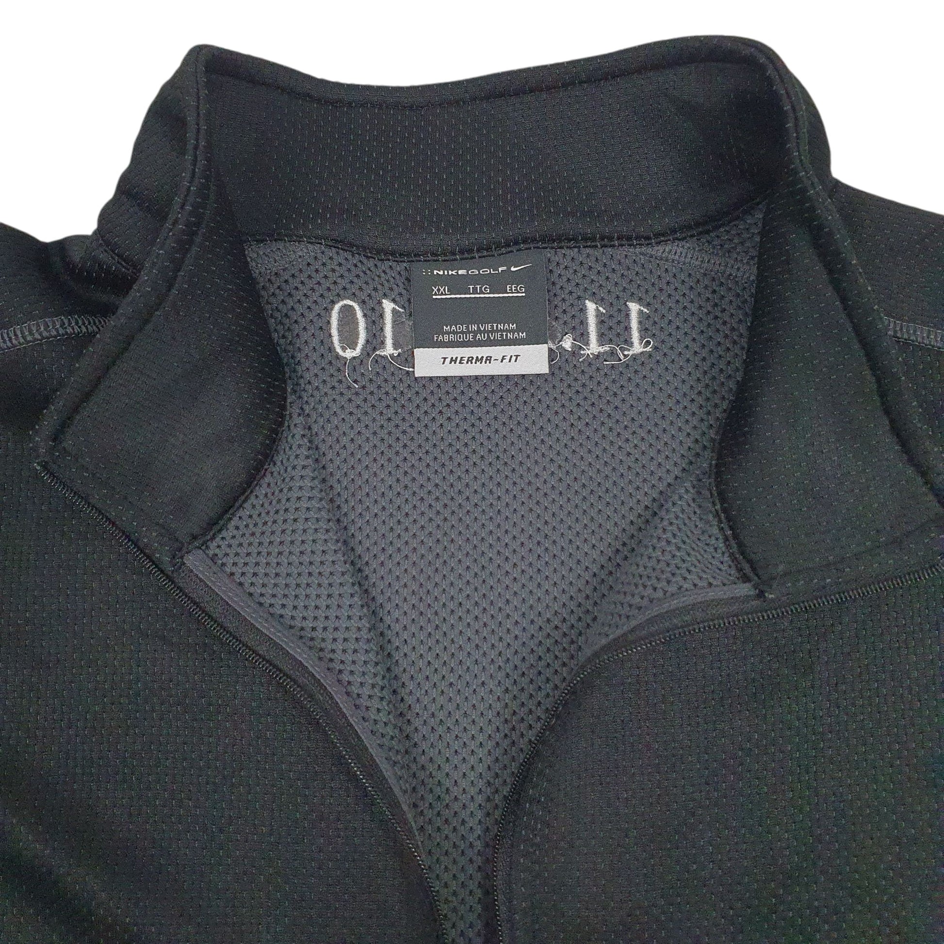 Mens Black Nike Golf Active Wear Therma-Fit Quarter Zip Jumper