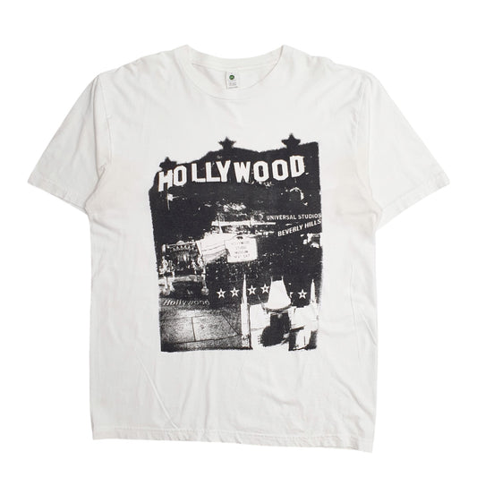 Mens White Sel Classic Vintage 90s Hollywood Short Sleeve T Shirt