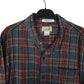 Mens Grey L.L.Bean Thick Scotch Plaid Flannel  Shirt