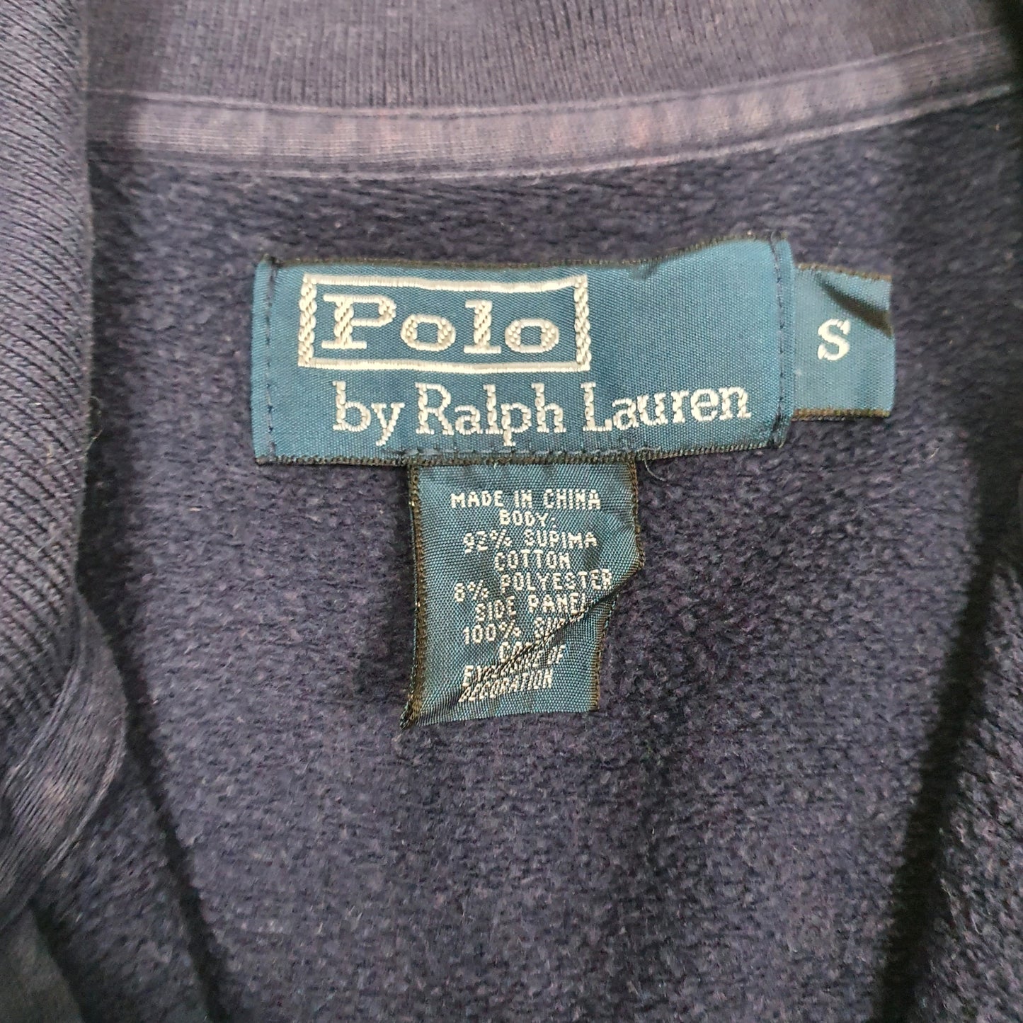 Mens Navy Polo Ralph Lauren  Quarter Zip Jumper