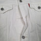 Mens White Levis Type 3 Trucker Crewneck Coat